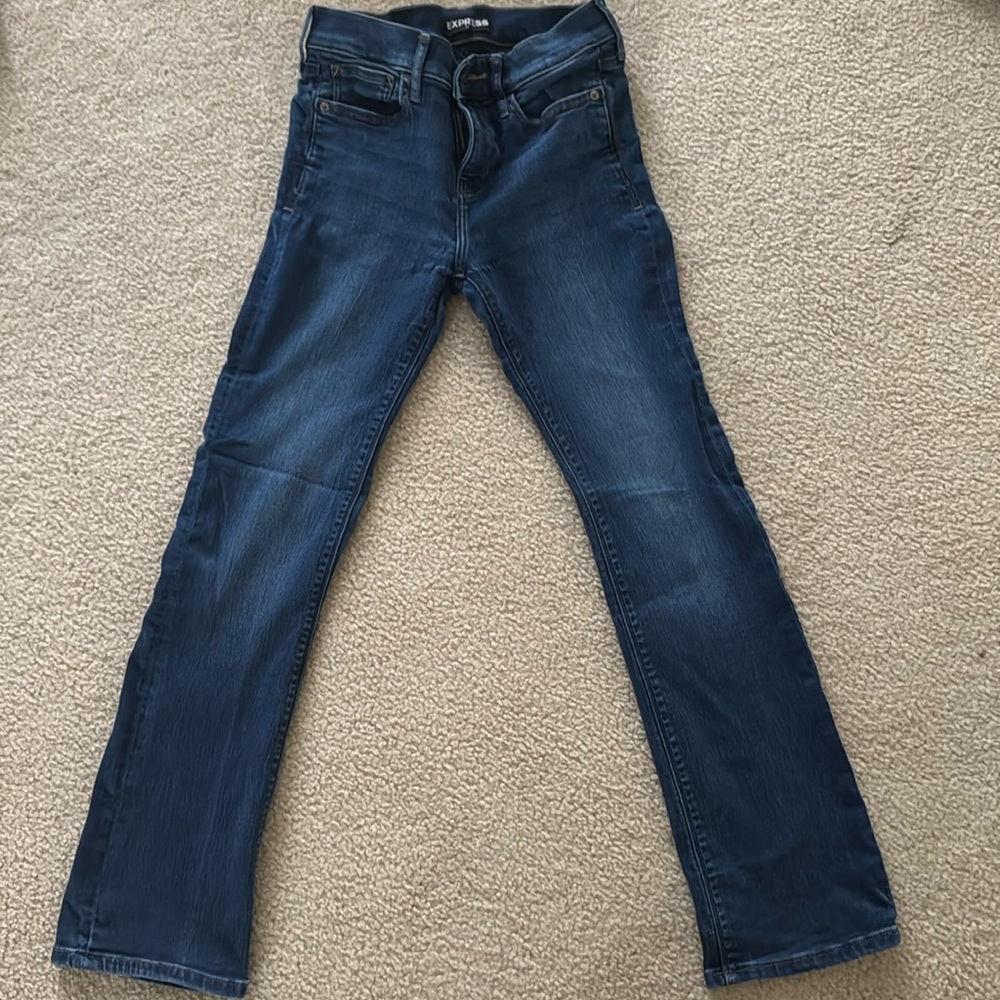 Express Supersoft Barely Boot Mid Rise Jeans
